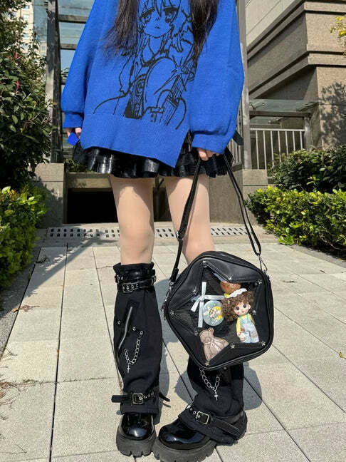 Small Y2K Star Ita Bag for Pin Display Small Y2K Star Ita Bag for Pin Display