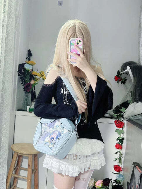 Small Y2K Star Ita Bag for Pin Display Small Y2K Star Ita Bag for Pin Display