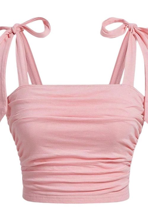 Soft Girl Bow Ties Top