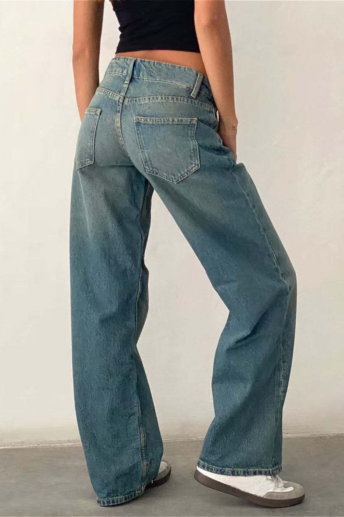 Solid Stretch Straight Leg Jeans Solid Stretch Straight Leg Jeans