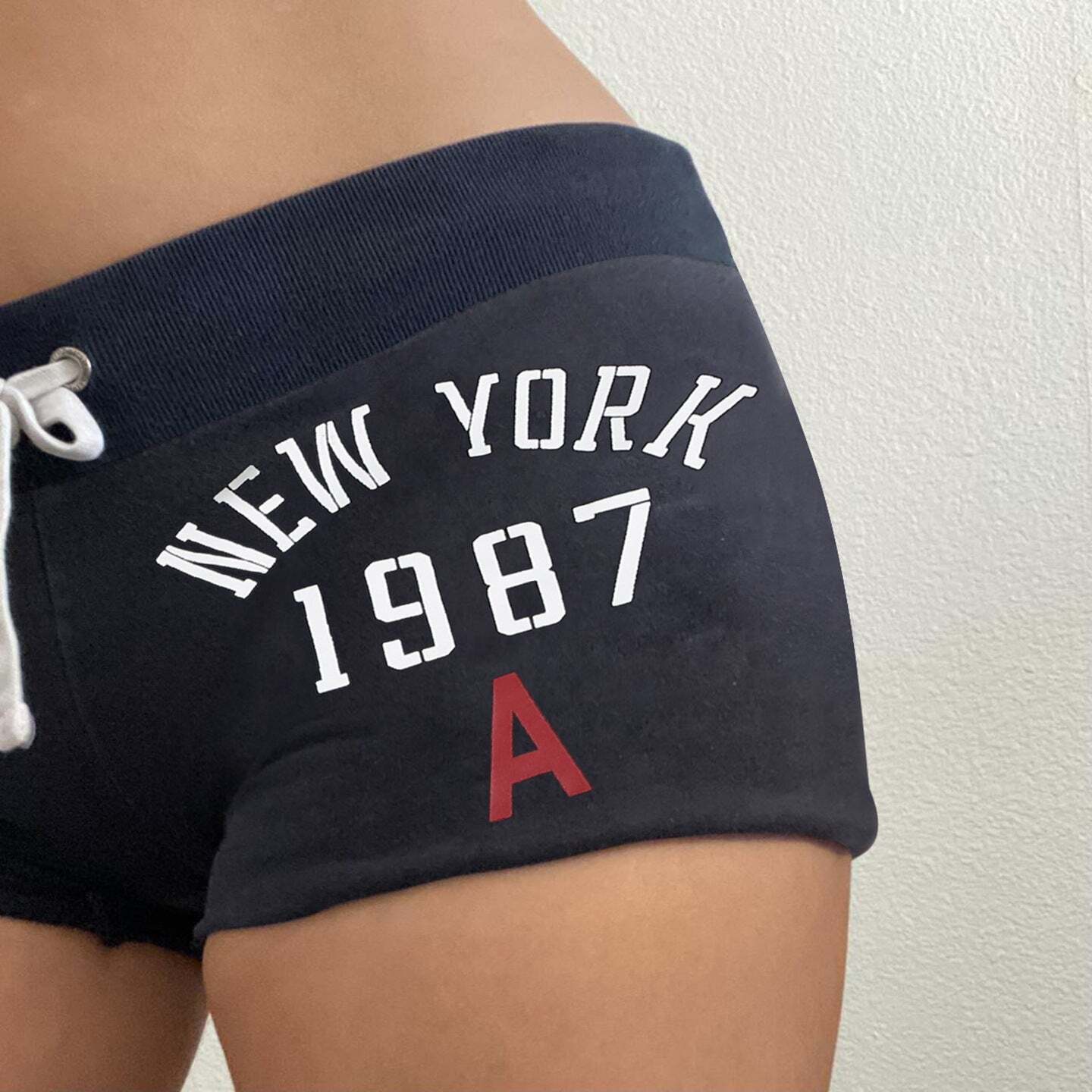 Sporty Casual Number Print Color Block Shorts Sporty Casual Number Print Color Block Shorts