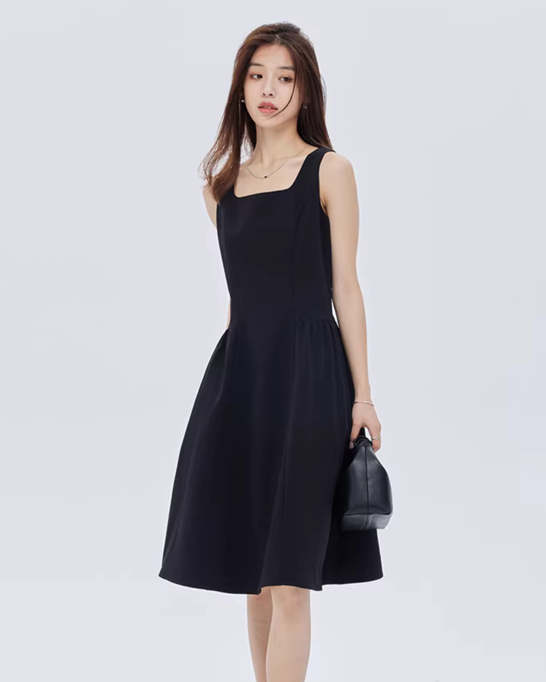 Square-Neck Wide Strap Dress Square-Neck Wide Strap Dress