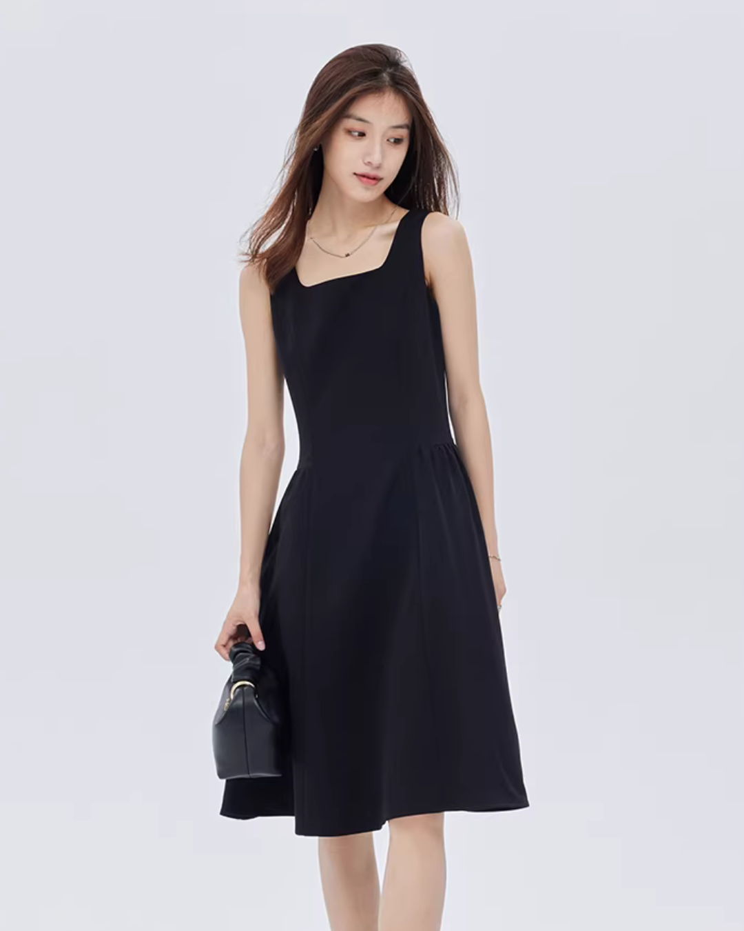 Square-Neck Wide Strap Dress Square-Neck Wide Strap Dress