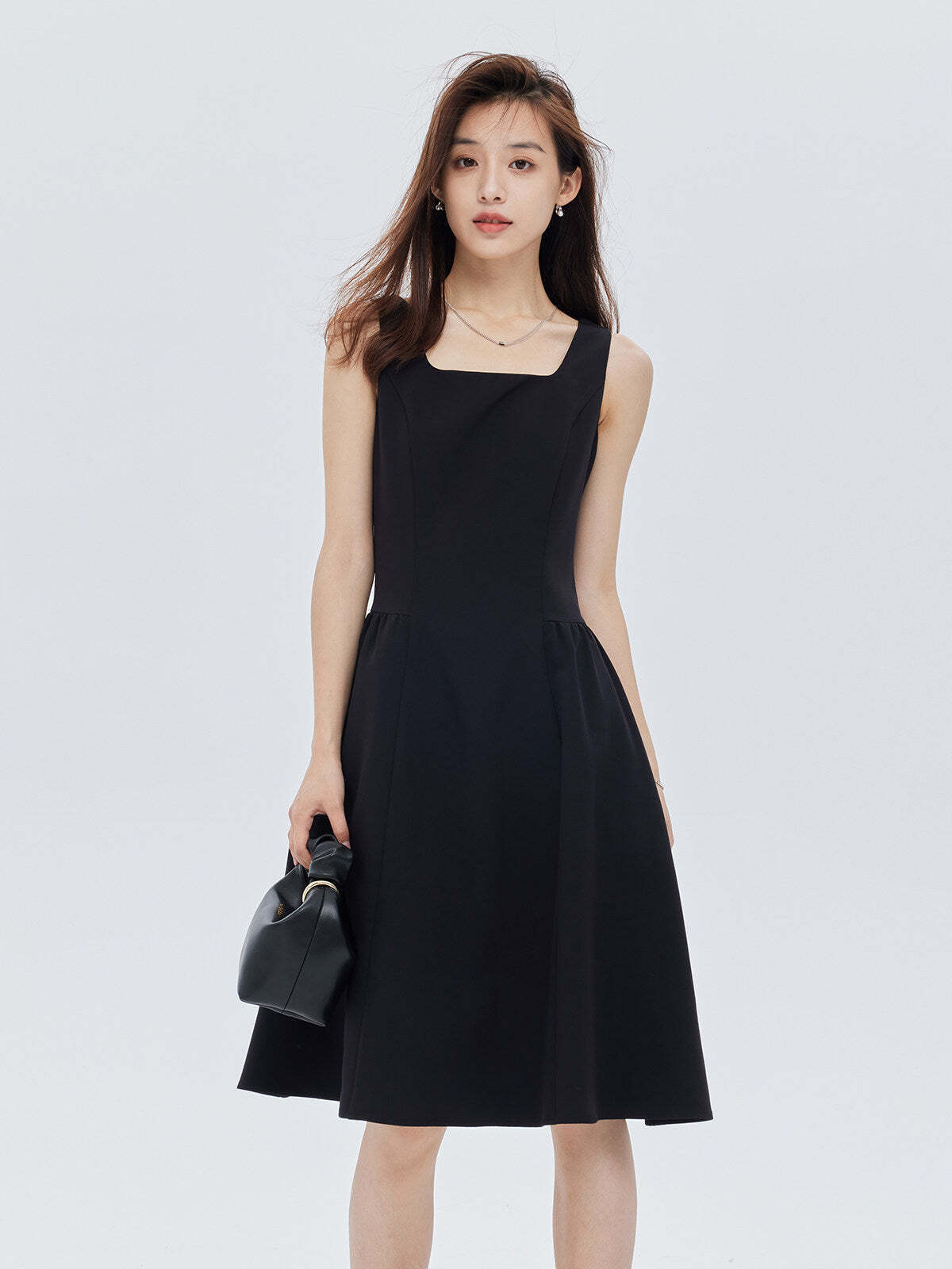 Square-Neck Wide Strap Dress Square-Neck Wide Strap Dress