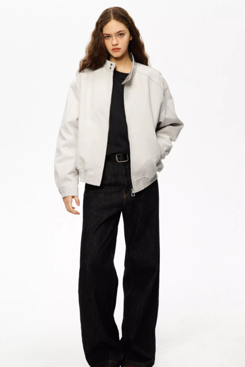 Stand Collar Basic Jacket