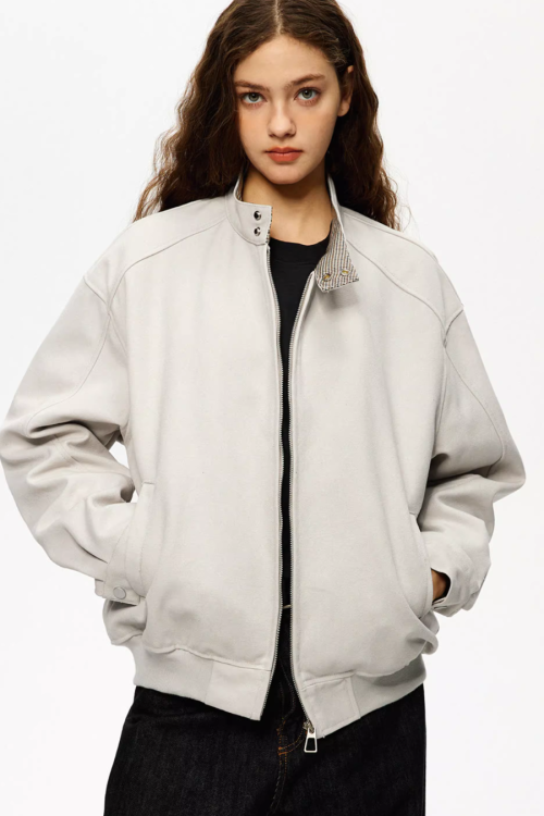 Stand Collar Basic Jacket