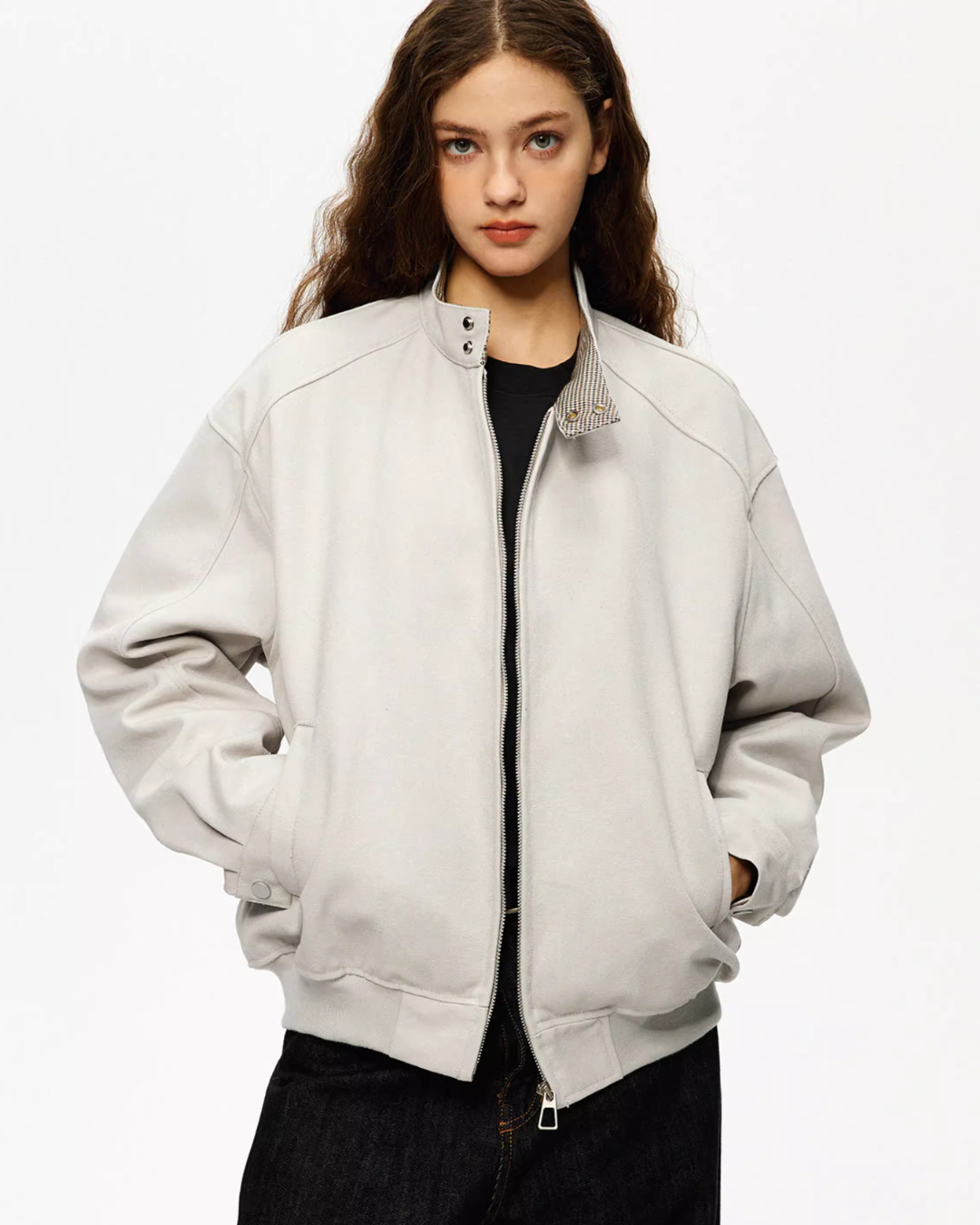 Stand Collar Basic Jacket Stand Collar Basic Jacket