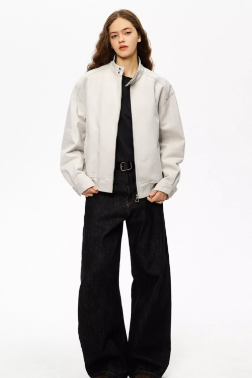 Stand Collar Basic Jacket