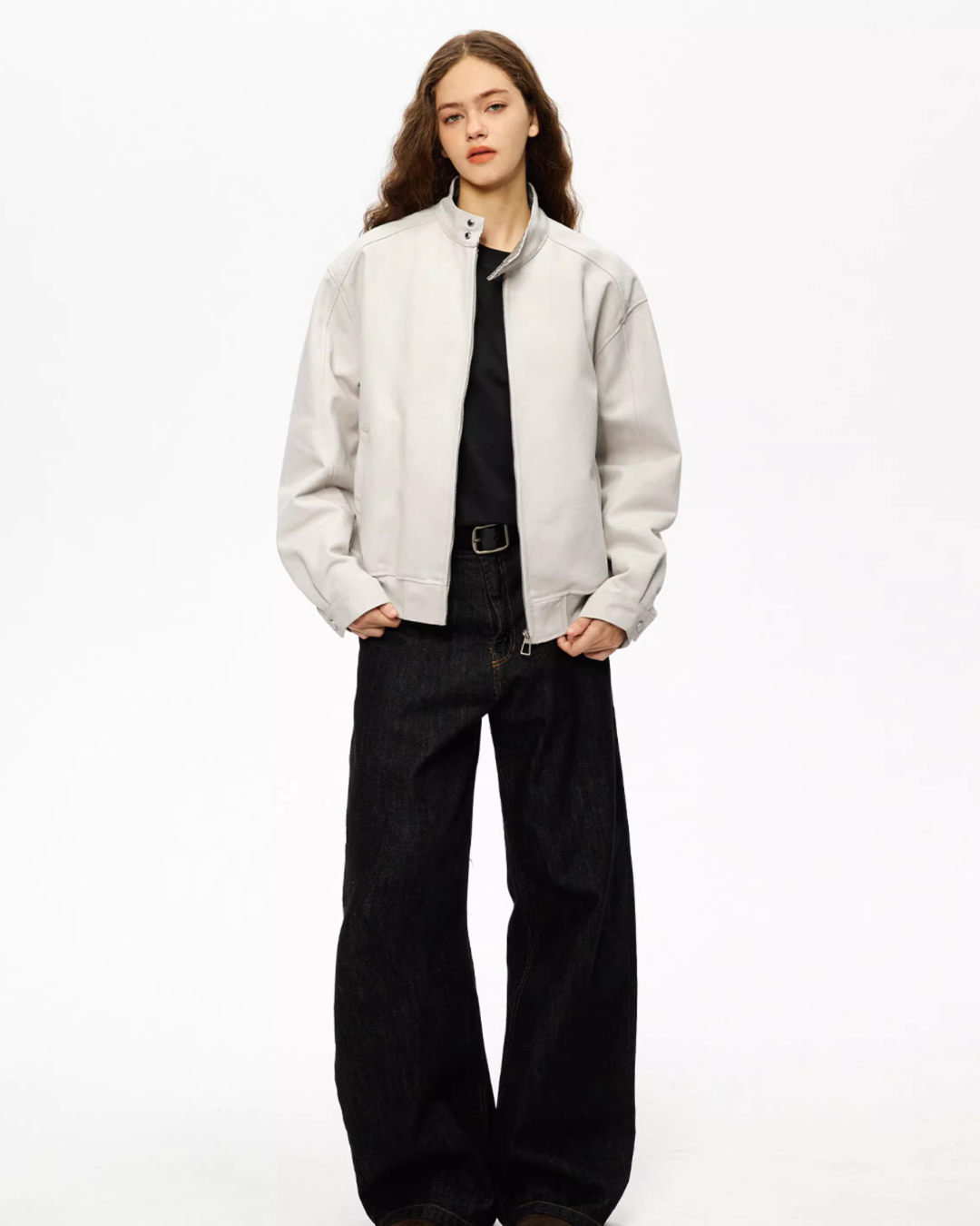 Stand Collar Basic Jacket Stand Collar Basic Jacket