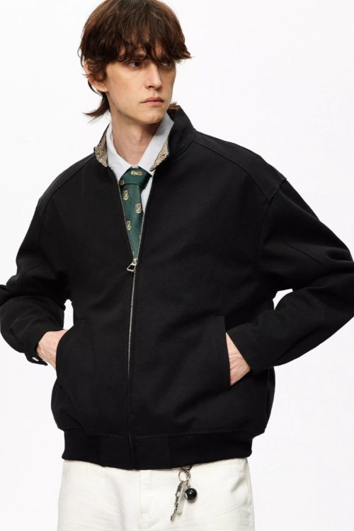 Stand Collar Basic Jacket