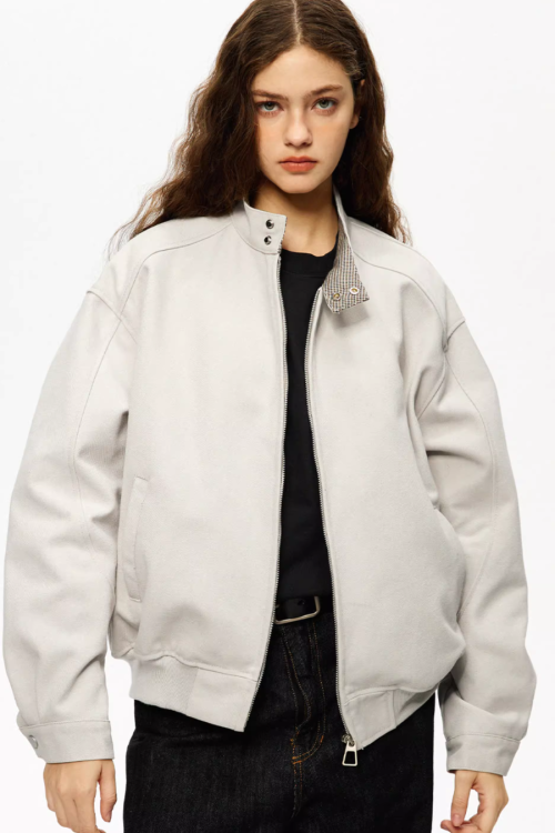 Stand Collar Basic Jacket