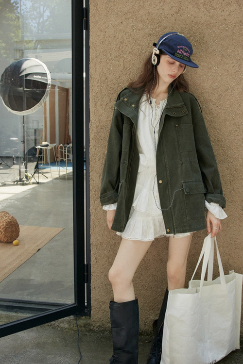 Stand Collar Dolman Mods Jacket