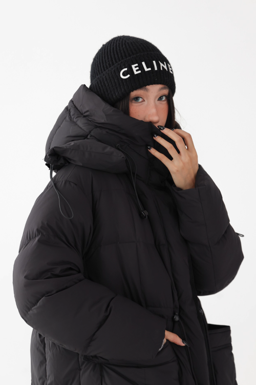 Stand Collar Down Long Coat