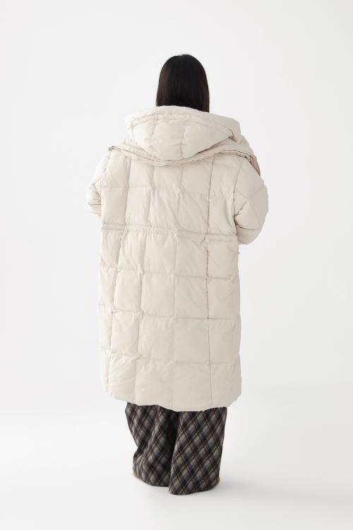 Stand Collar Down Long Coat