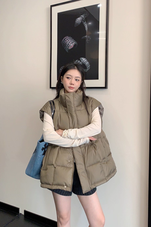 Stand Collar Down Vest