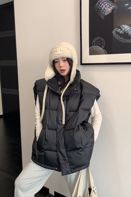 Stand Collar Down Vest