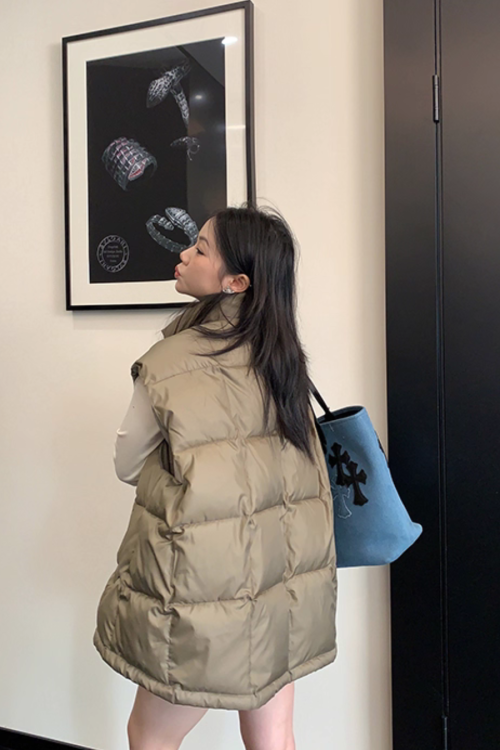 Stand Collar Down Vest