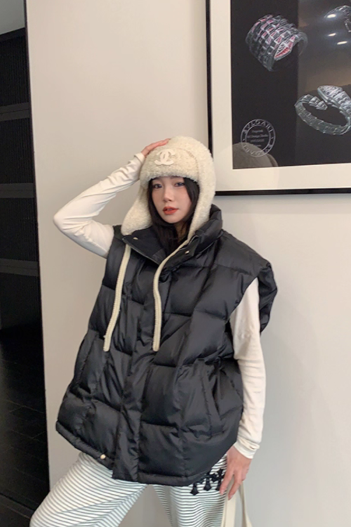 Stand Collar Down Vest