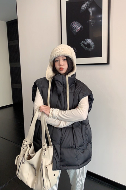 Stand Collar Down Vest