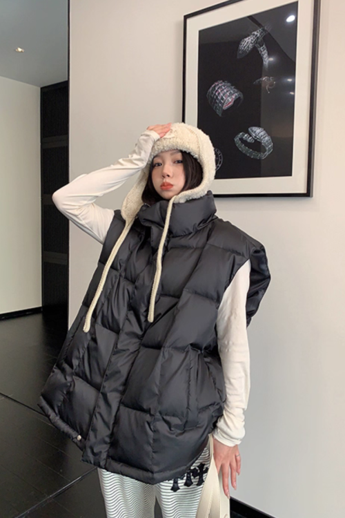 Stand Collar Down Vest