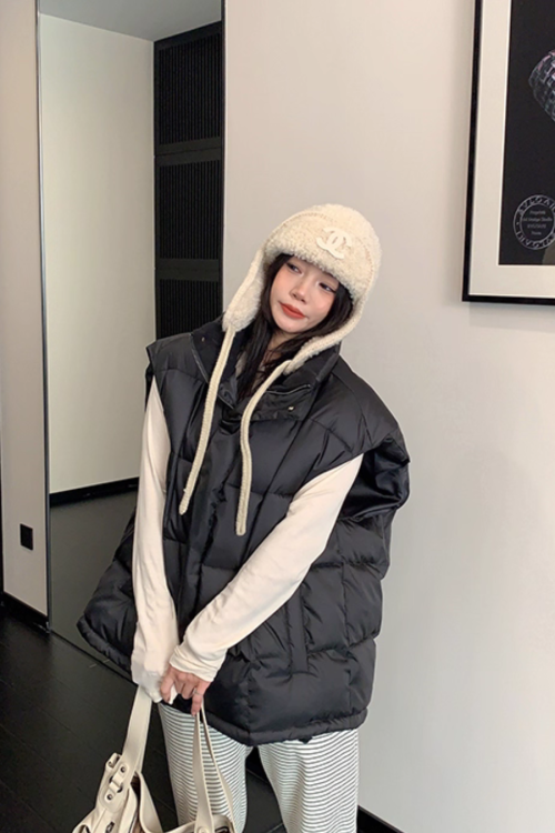 Stand Collar Down Vest