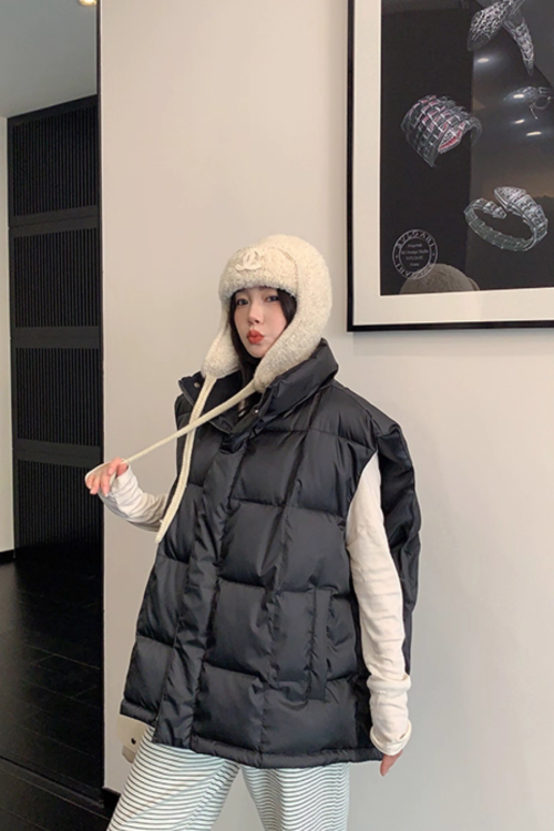 Stand Collar Down Vest