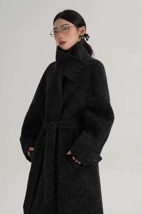 Stand Collar Elegant Coat