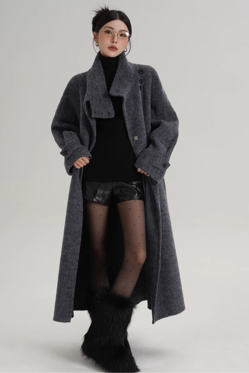 Stand Collar Elegant Coat