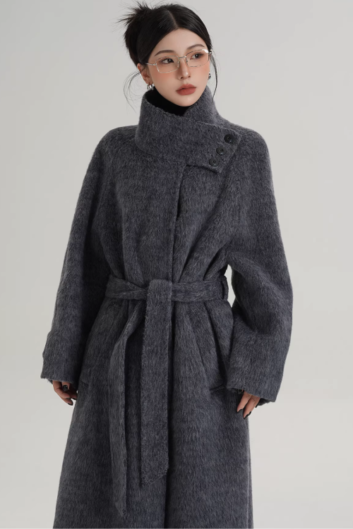 Stand Collar Elegant Coat