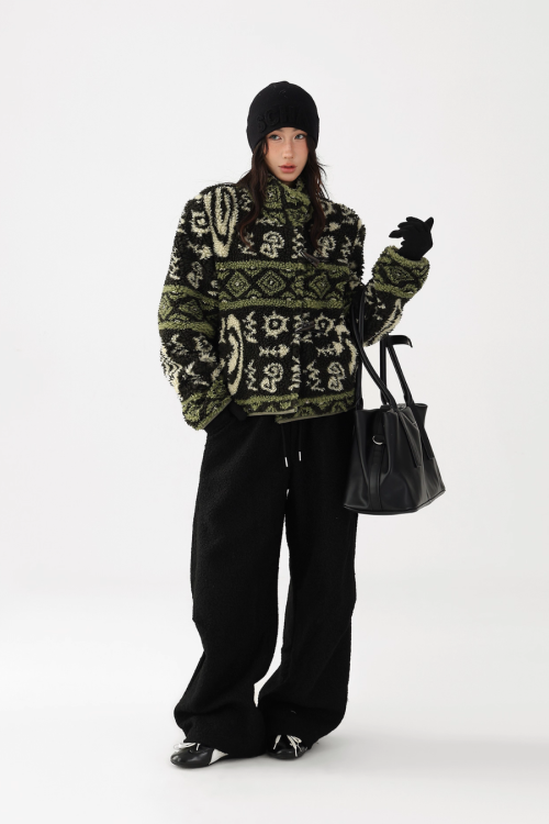 Stand Collar Fleece Jacket