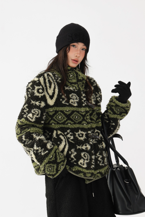 Stand Collar Fleece Jacket