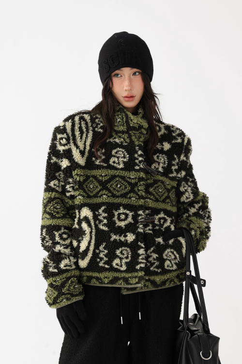 Stand Collar Fleece Jacket