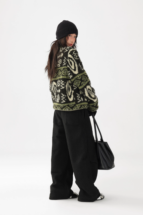 Stand Collar Fleece Jacket