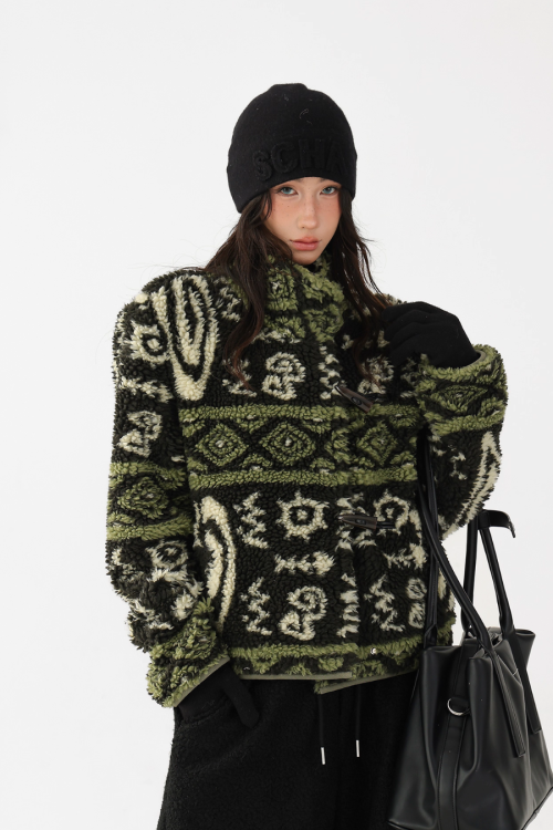 Stand Collar Fleece Jacket