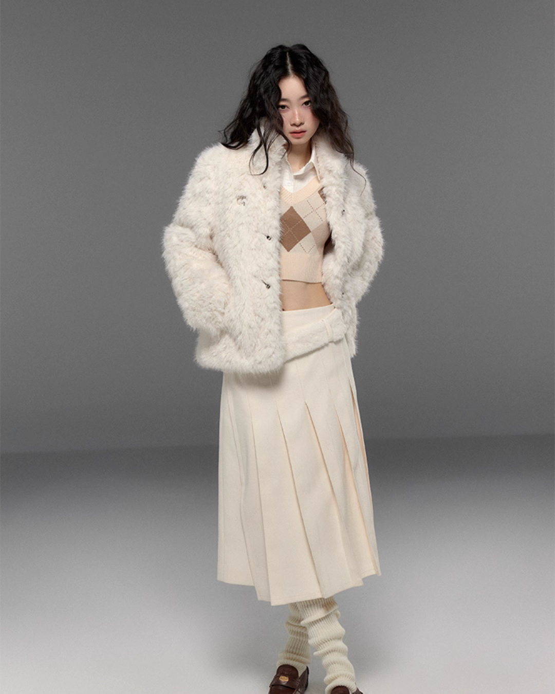 Stand Collar Fluffy Fur Jacket Stand Collar Fluffy Fur Jacket