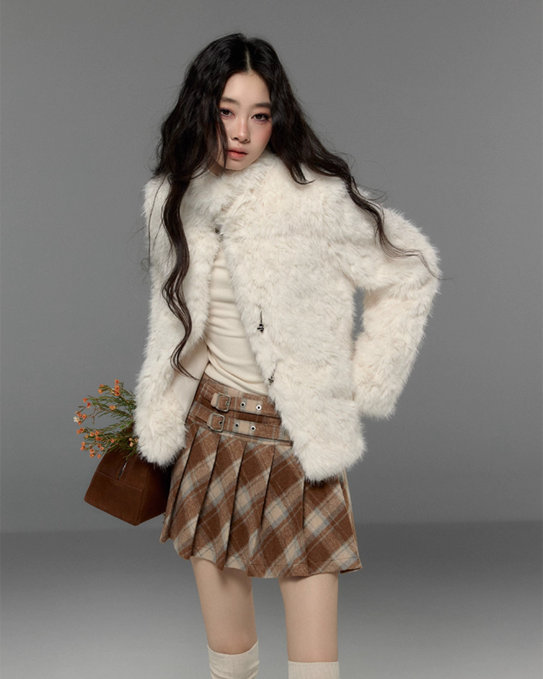 Stand Collar Fluffy Fur Jacket Stand Collar Fluffy Fur Jacket
