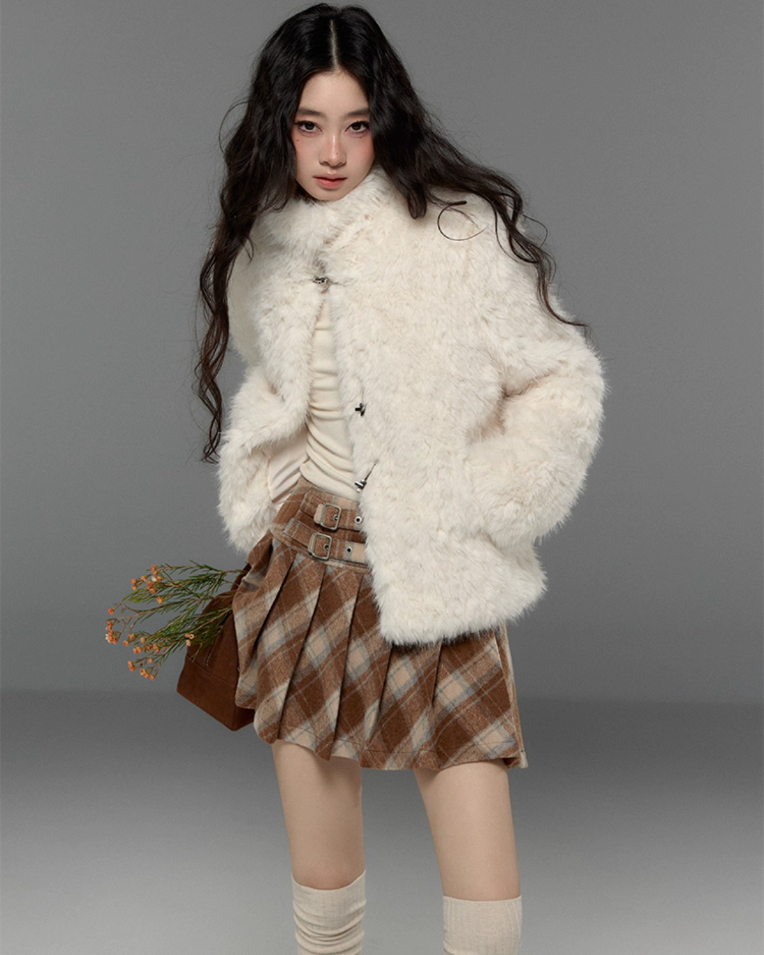 Stand Collar Fluffy Fur Jacket Stand Collar Fluffy Fur Jacket