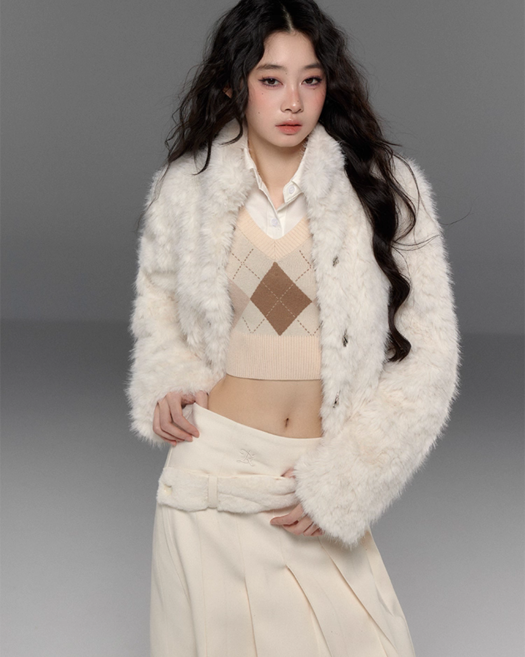 Stand Collar Fluffy Fur Jacket Stand Collar Fluffy Fur Jacket