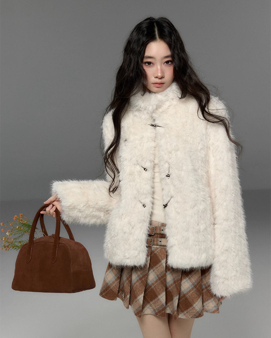 Stand Collar Fluffy Fur Jacket Stand Collar Fluffy Fur Jacket