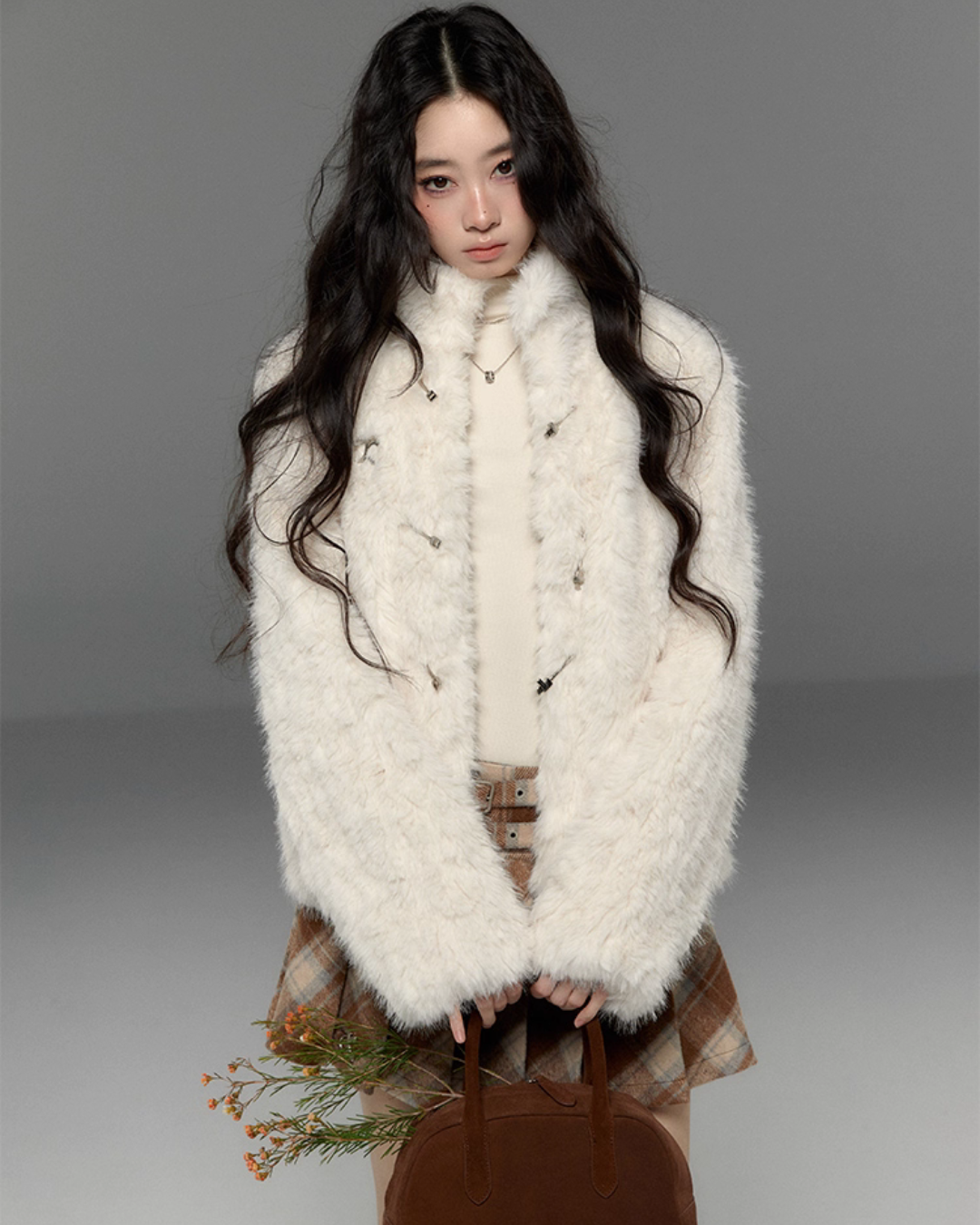 Stand Collar Fluffy Fur Jacket Stand Collar Fluffy Fur Jacket