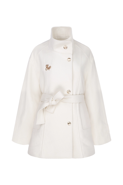 Stand Collar Gold Button Coat