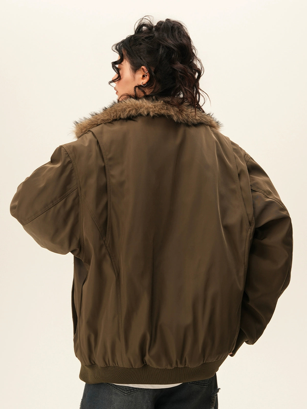 Stand Collar Inner Fur Jacket Stand Collar Inner Fur Jacket