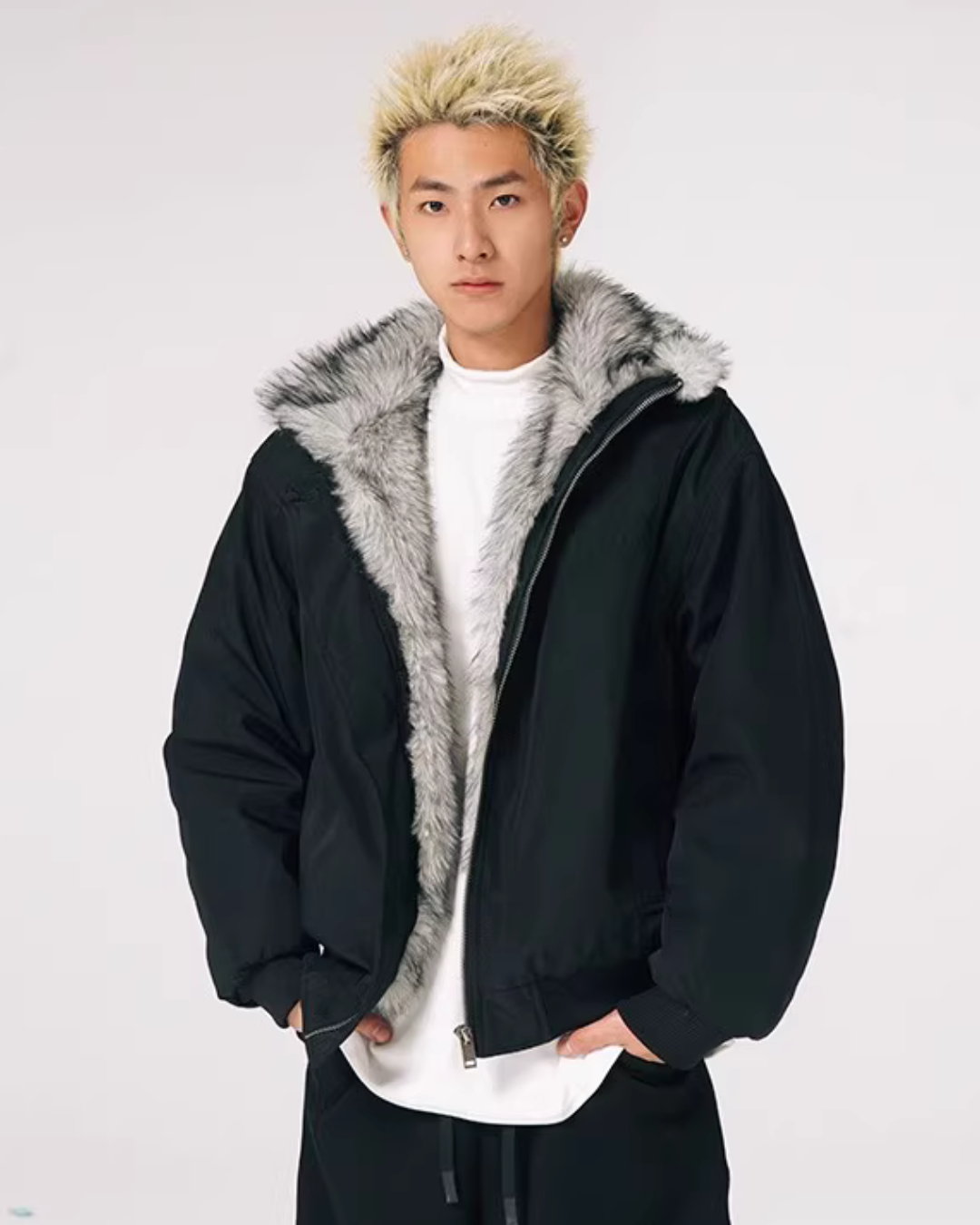 Stand Collar Inner Fur Jacket Stand Collar Inner Fur Jacket