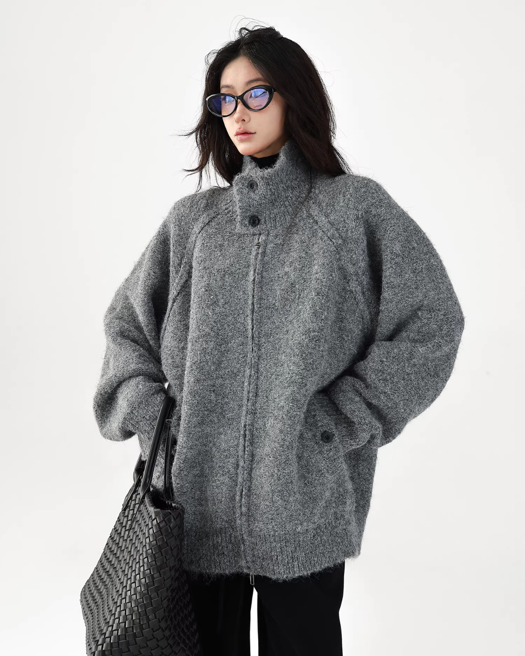 Stand Collar Knit Jacket Stand Collar Knit Jacket