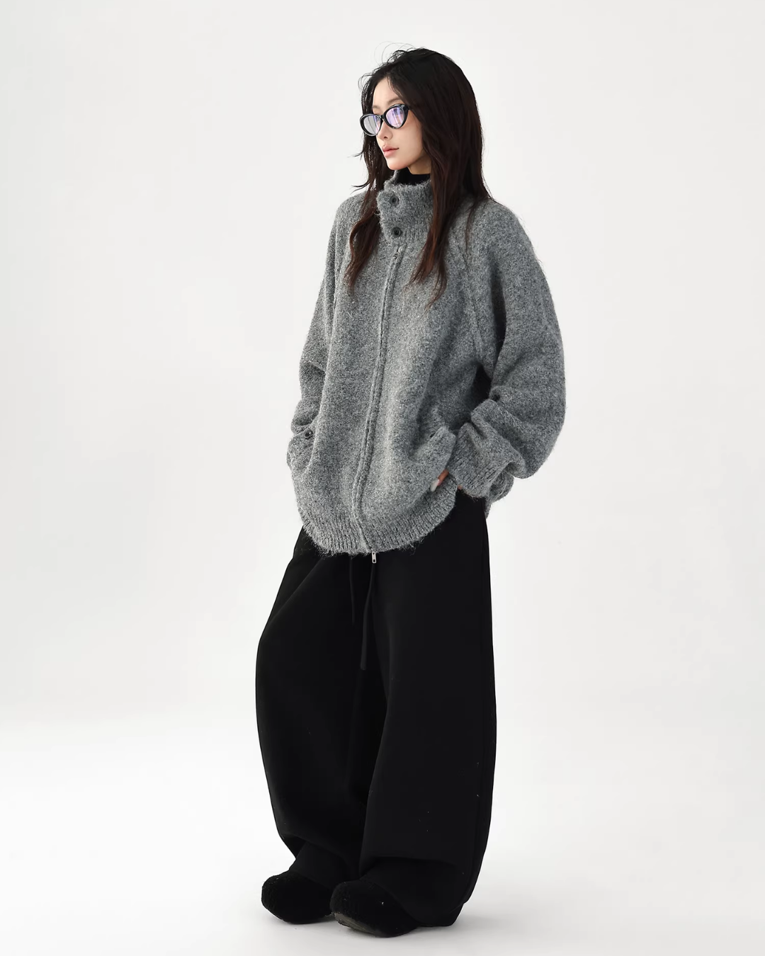 Stand Collar Knit Jacket Stand Collar Knit Jacket