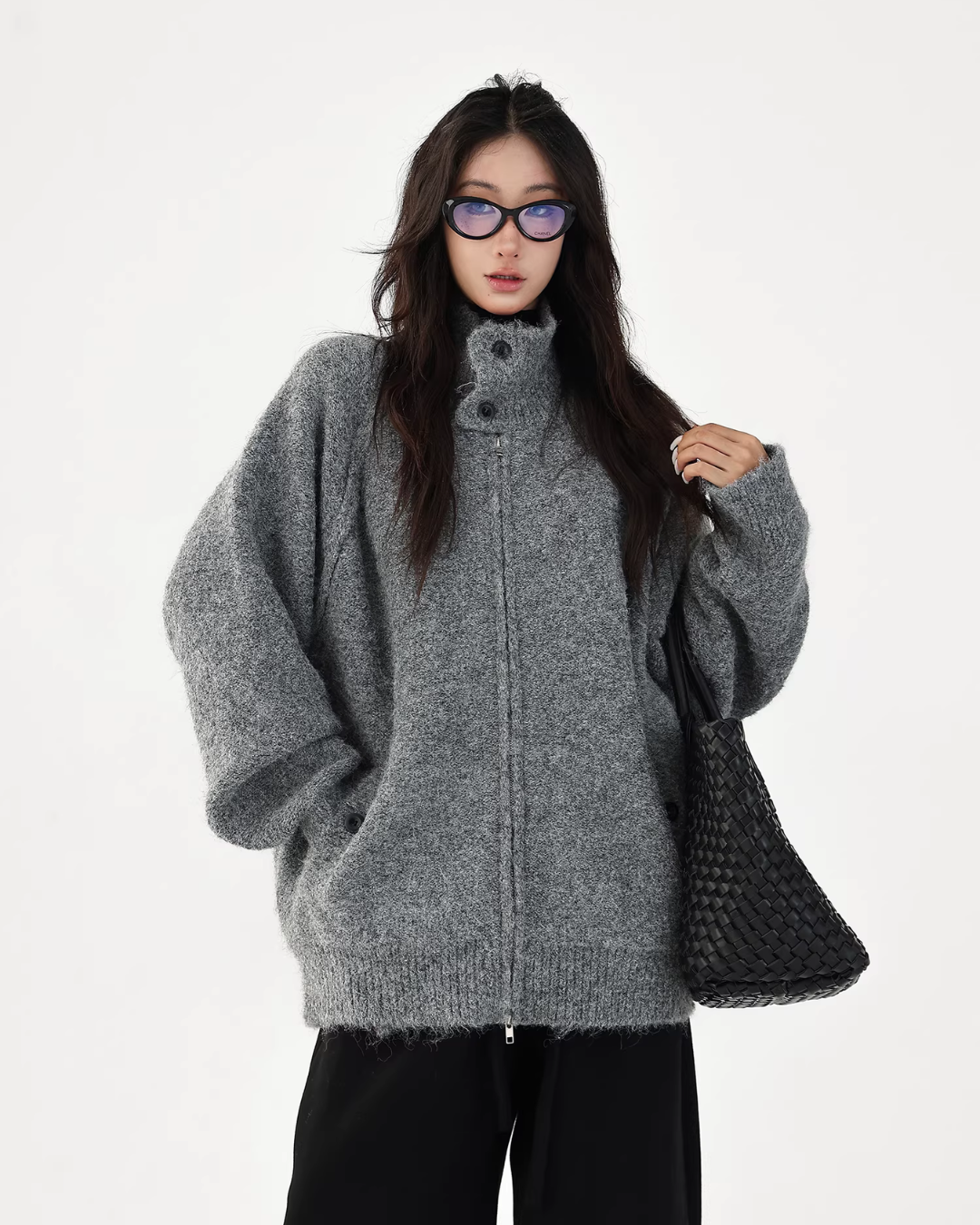 Stand Collar Knit Jacket Stand Collar Knit Jacket