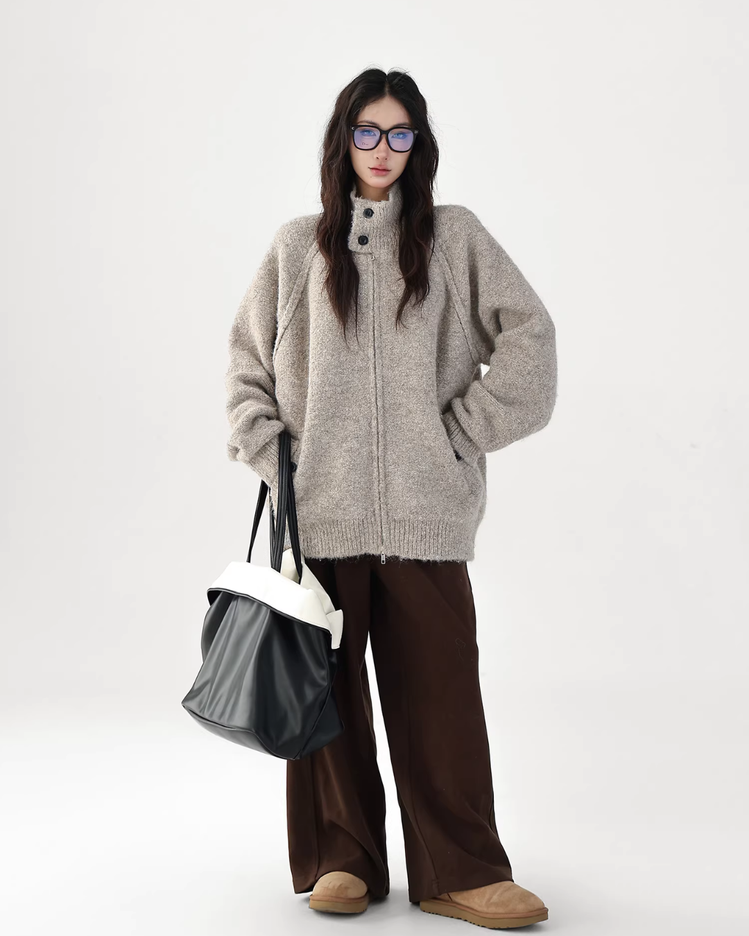 Stand Collar Knit Jacket Stand Collar Knit Jacket