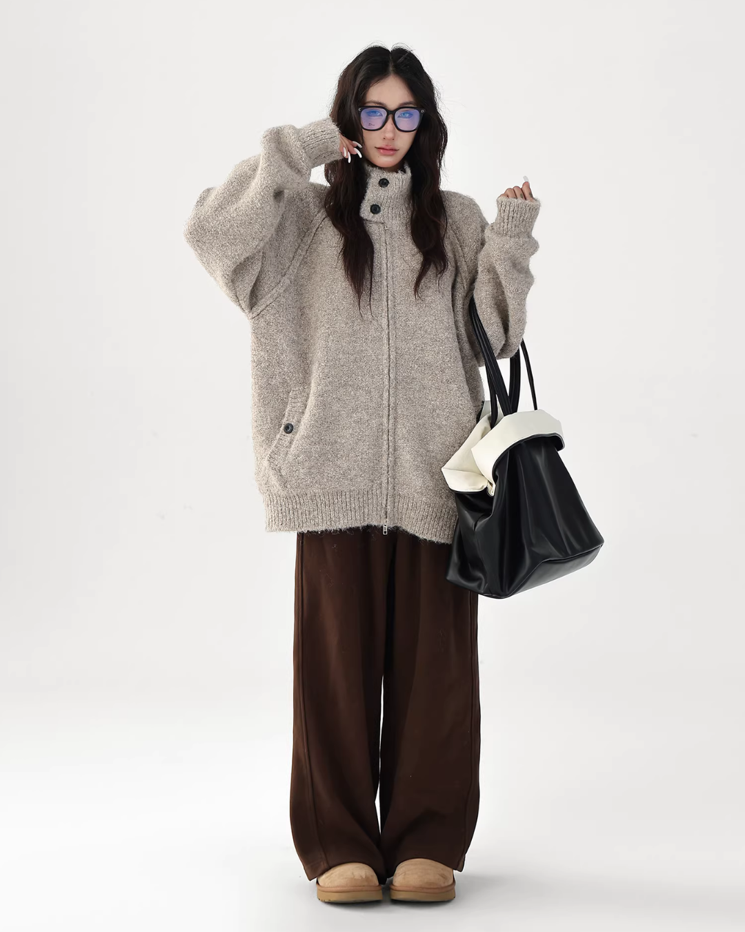 Stand Collar Knit Jacket Stand Collar Knit Jacket