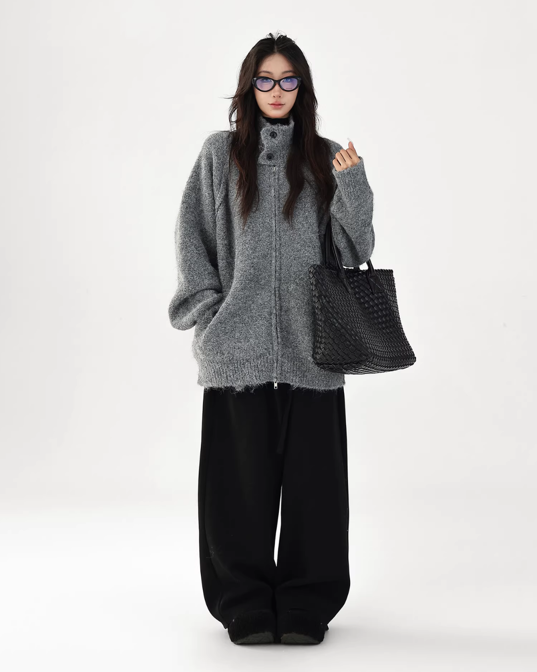 Stand Collar Knit Jacket Stand Collar Knit Jacket