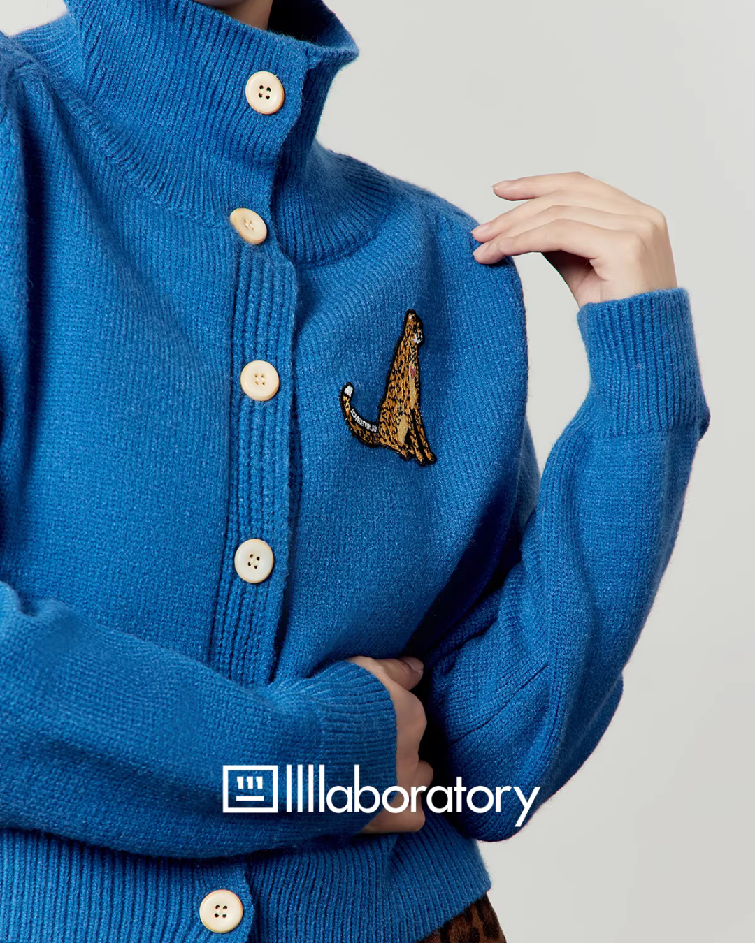 Stand Collar Knit Top / Leopard Print Mini Skirt Stand Collar Knit Top / Leopard Print Mini Skirt